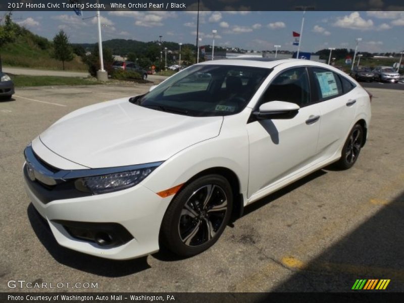 White Orchid Pearl / Black 2017 Honda Civic Touring Sedan