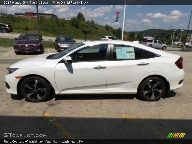 White Orchid Pearl / Black 2017 Honda Civic Touring Sedan