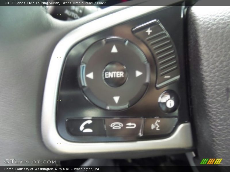 White Orchid Pearl / Black 2017 Honda Civic Touring Sedan