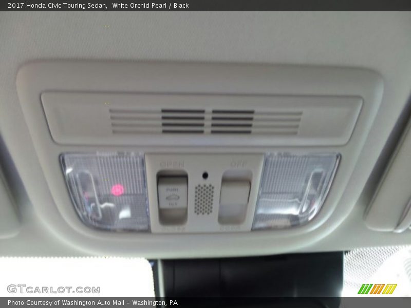 White Orchid Pearl / Black 2017 Honda Civic Touring Sedan