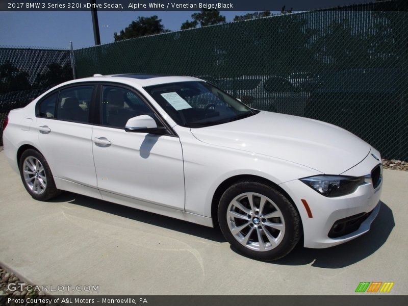 Alpine White / Venetian Beige/Black 2017 BMW 3 Series 320i xDrive Sedan