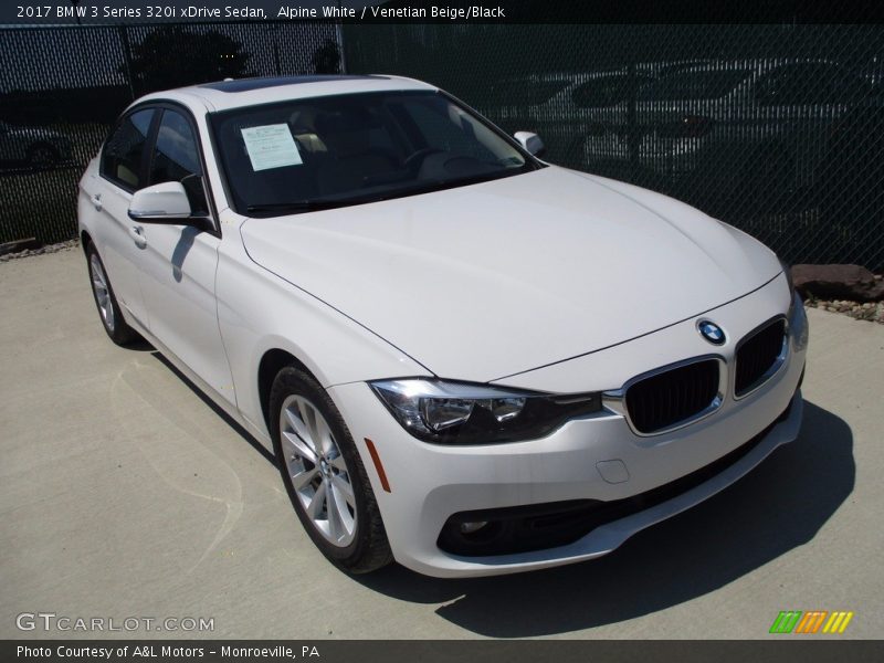 Alpine White / Venetian Beige/Black 2017 BMW 3 Series 320i xDrive Sedan
