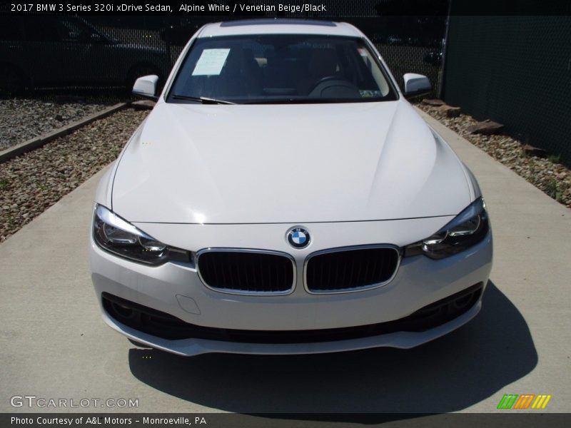 Alpine White / Venetian Beige/Black 2017 BMW 3 Series 320i xDrive Sedan