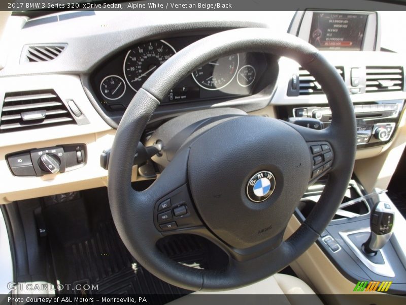 Alpine White / Venetian Beige/Black 2017 BMW 3 Series 320i xDrive Sedan