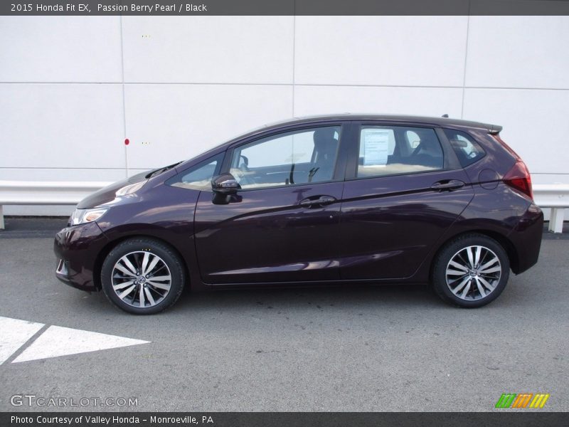 Passion Berry Pearl / Black 2015 Honda Fit EX