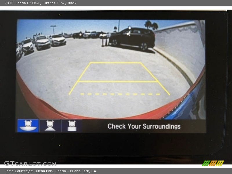 Orange Fury / Black 2018 Honda Fit EX-L