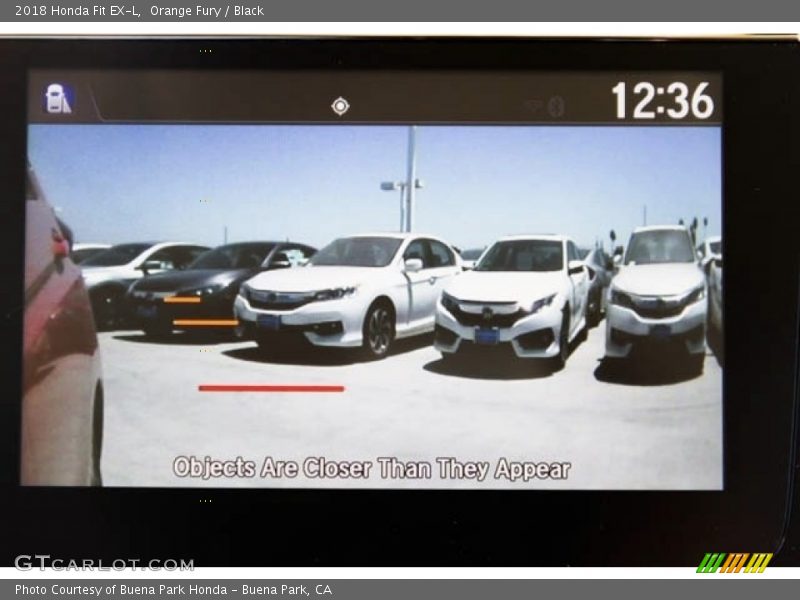 Orange Fury / Black 2018 Honda Fit EX-L
