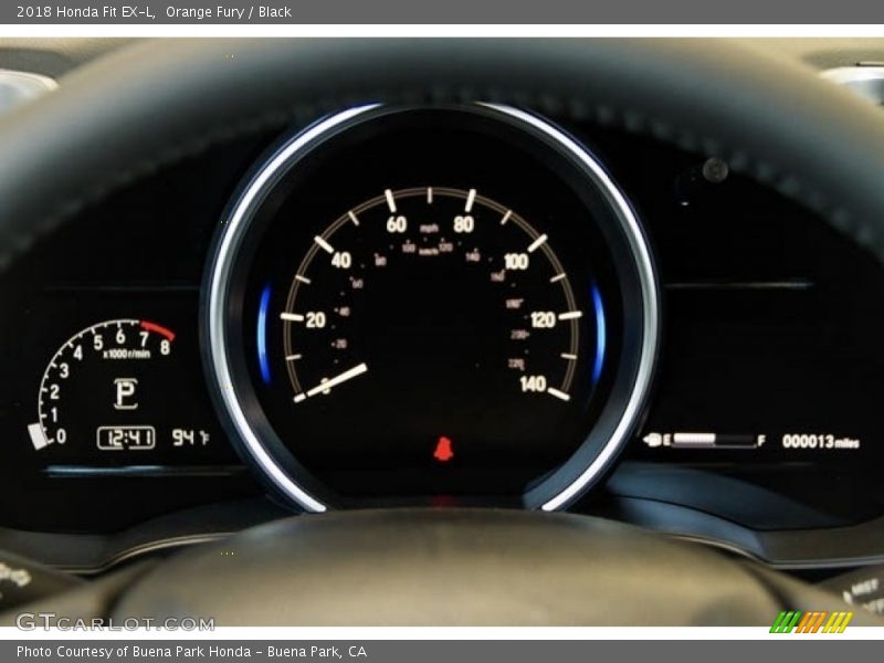 Orange Fury / Black 2018 Honda Fit EX-L