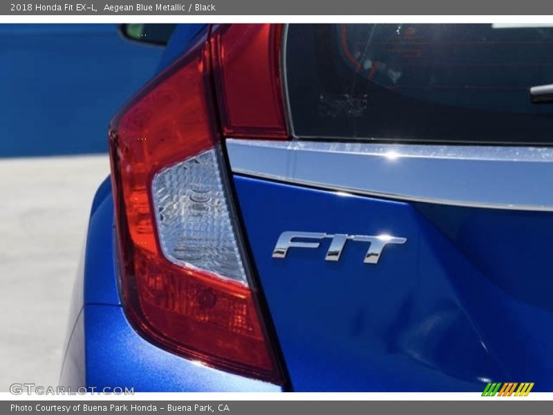 Aegean Blue Metallic / Black 2018 Honda Fit EX-L