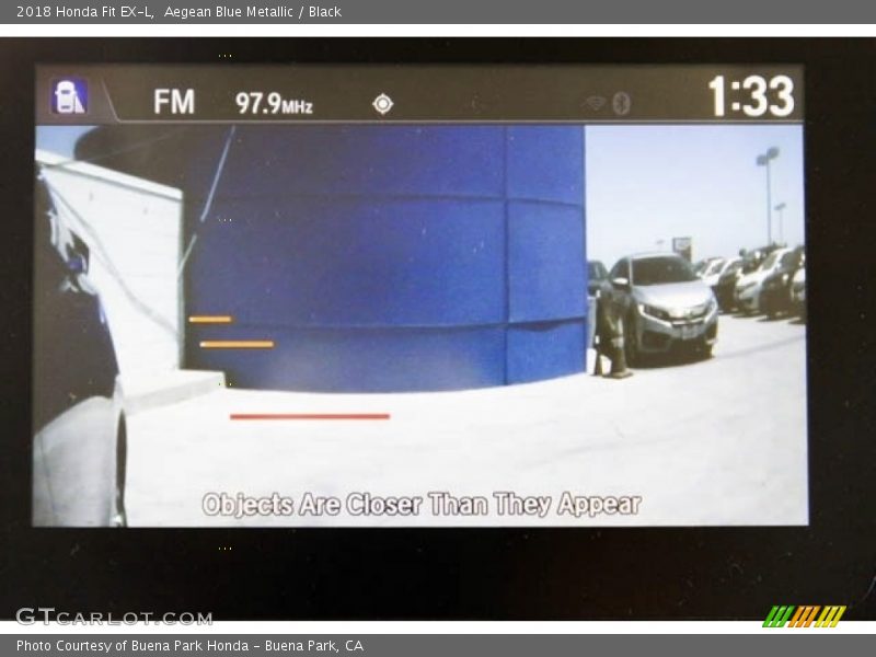 Aegean Blue Metallic / Black 2018 Honda Fit EX-L