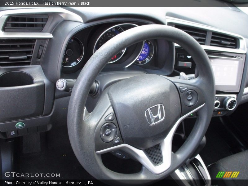 Passion Berry Pearl / Black 2015 Honda Fit EX