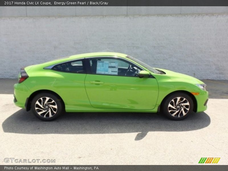 Energy Green Pearl / Black/Gray 2017 Honda Civic LX Coupe