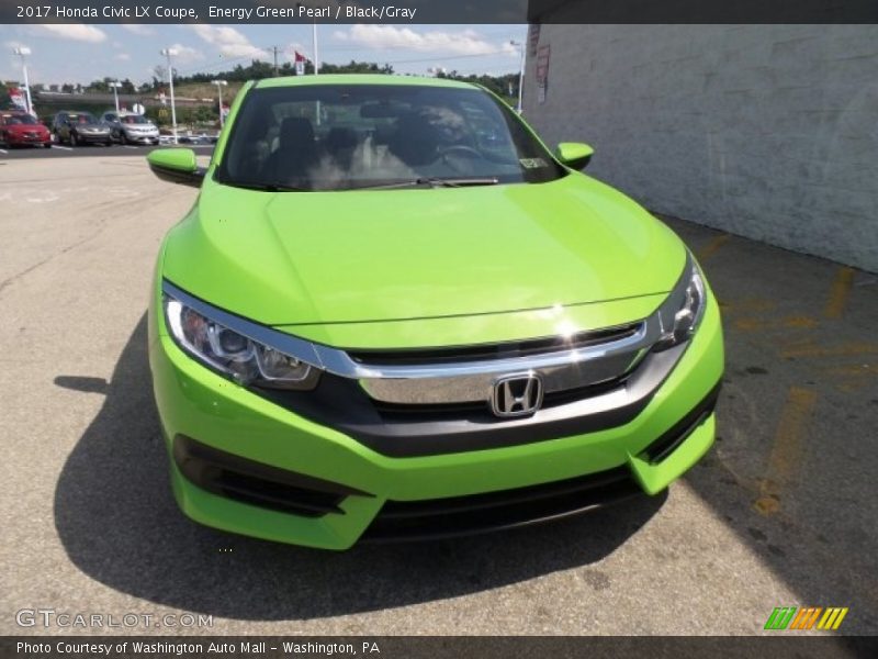 Energy Green Pearl / Black/Gray 2017 Honda Civic LX Coupe