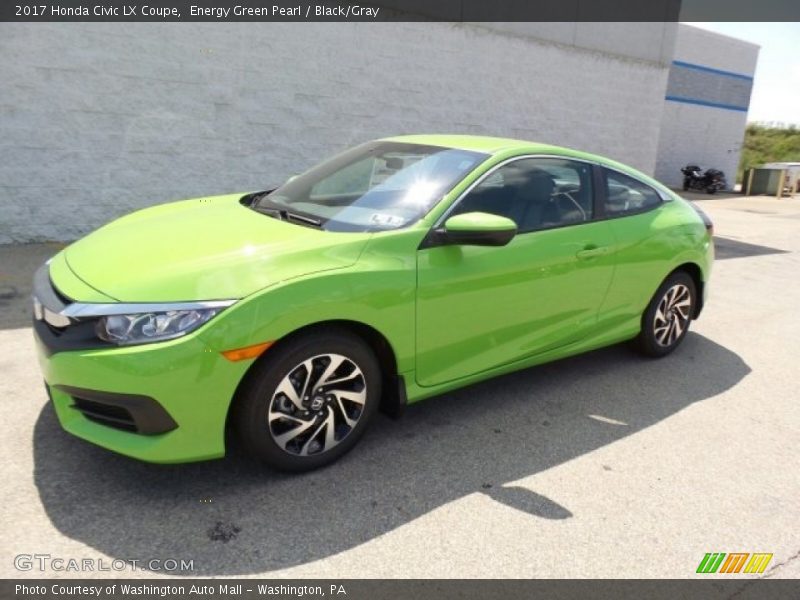 Energy Green Pearl / Black/Gray 2017 Honda Civic LX Coupe