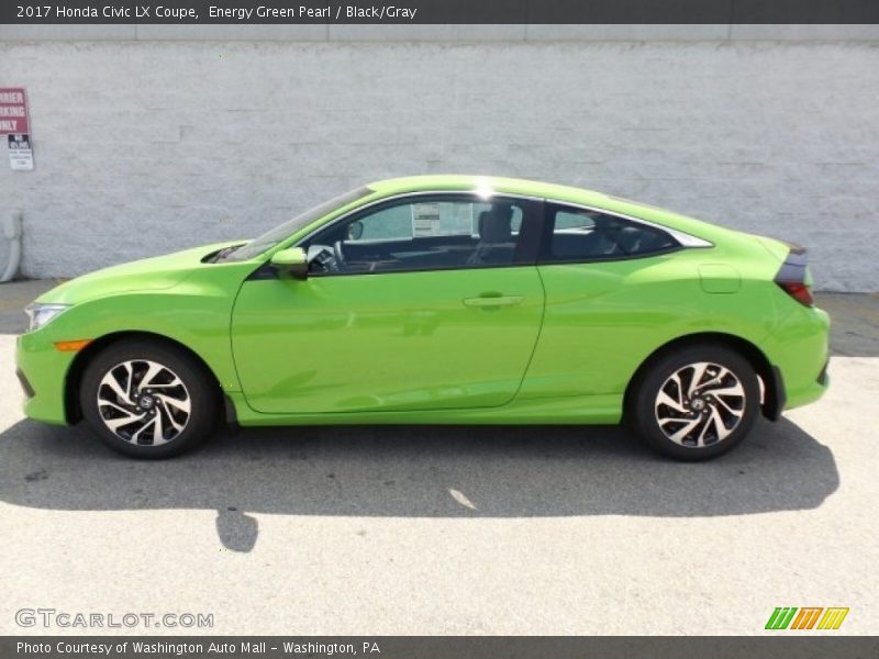 Energy Green Pearl / Black/Gray 2017 Honda Civic LX Coupe