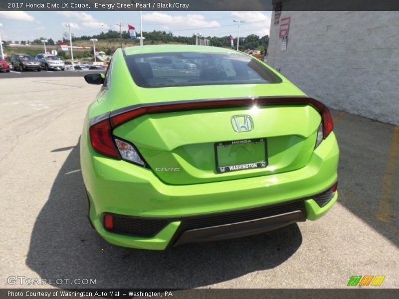 Energy Green Pearl / Black/Gray 2017 Honda Civic LX Coupe