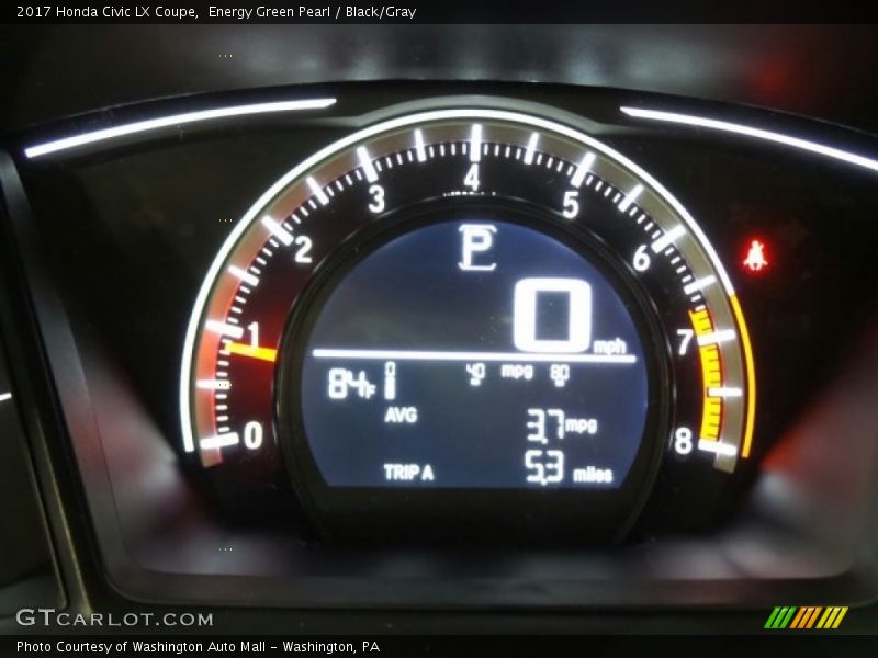 Energy Green Pearl / Black/Gray 2017 Honda Civic LX Coupe