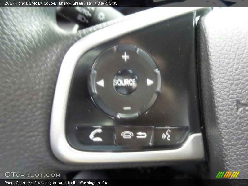 Energy Green Pearl / Black/Gray 2017 Honda Civic LX Coupe