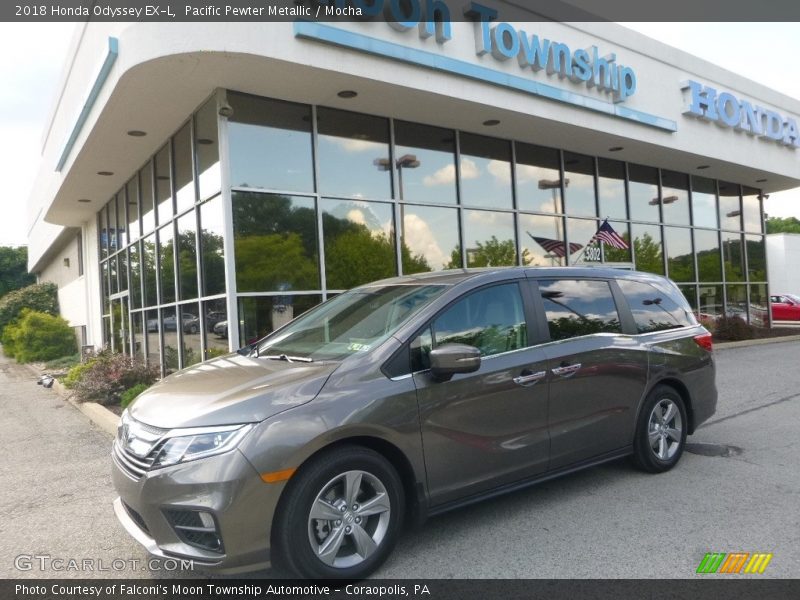 Pacific Pewter Metallic / Mocha 2018 Honda Odyssey EX-L