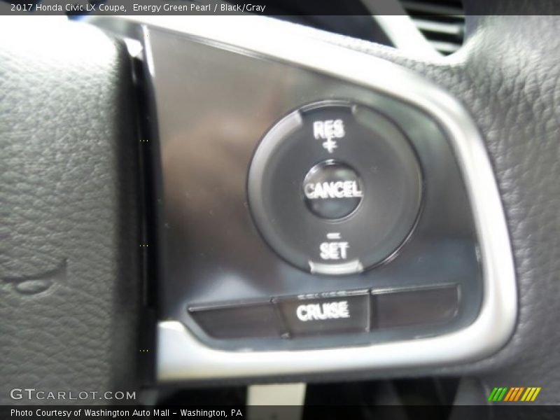 Energy Green Pearl / Black/Gray 2017 Honda Civic LX Coupe