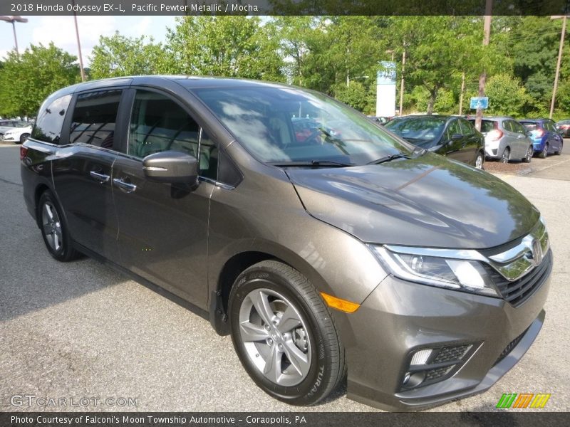 Pacific Pewter Metallic / Mocha 2018 Honda Odyssey EX-L