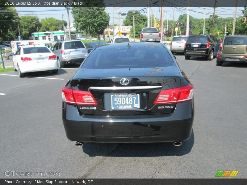 Obsidian Black / Black 2010 Lexus ES 350