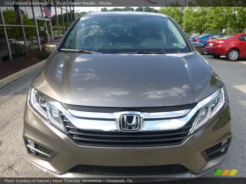 Pacific Pewter Metallic / Mocha 2018 Honda Odyssey EX-L