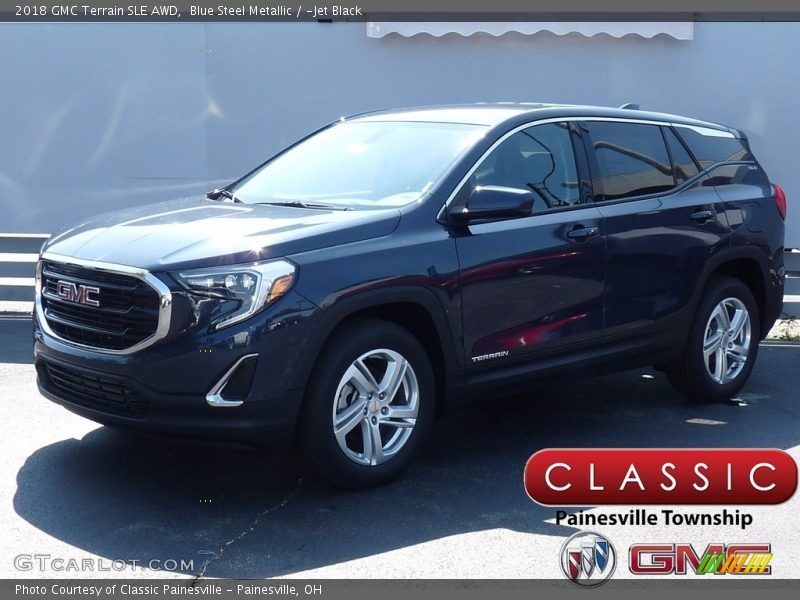 Blue Steel Metallic / ­Jet Black 2018 GMC Terrain SLE AWD