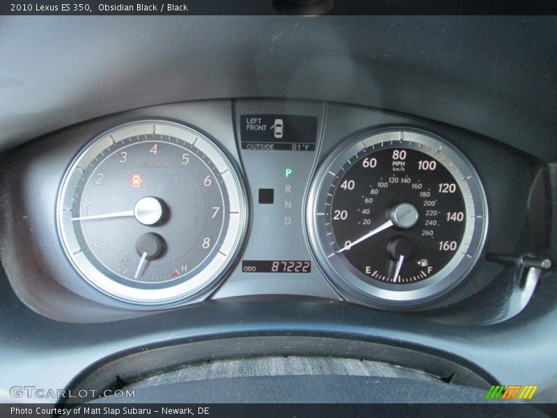 Obsidian Black / Black 2010 Lexus ES 350