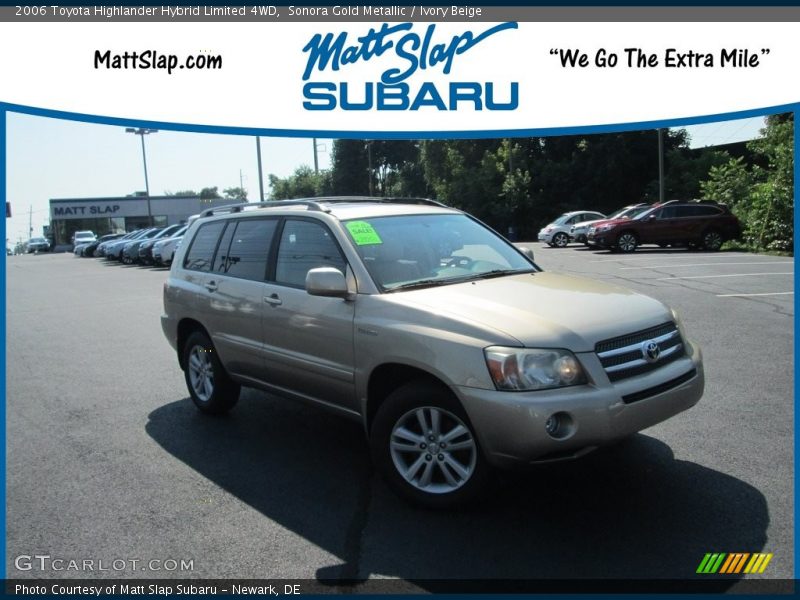 Sonora Gold Metallic / Ivory Beige 2006 Toyota Highlander Hybrid Limited 4WD