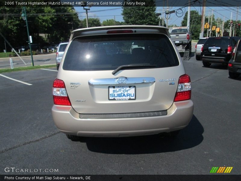Sonora Gold Metallic / Ivory Beige 2006 Toyota Highlander Hybrid Limited 4WD