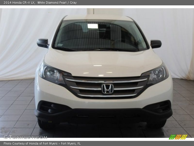 White Diamond Pearl / Gray 2014 Honda CR-V LX