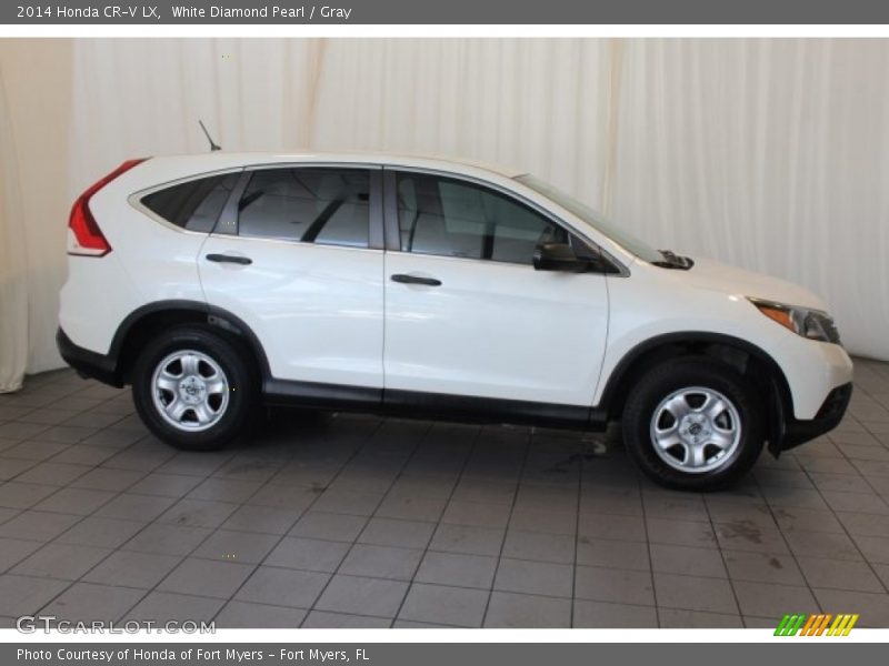 White Diamond Pearl / Gray 2014 Honda CR-V LX