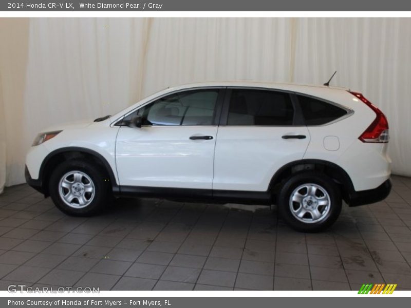 White Diamond Pearl / Gray 2014 Honda CR-V LX