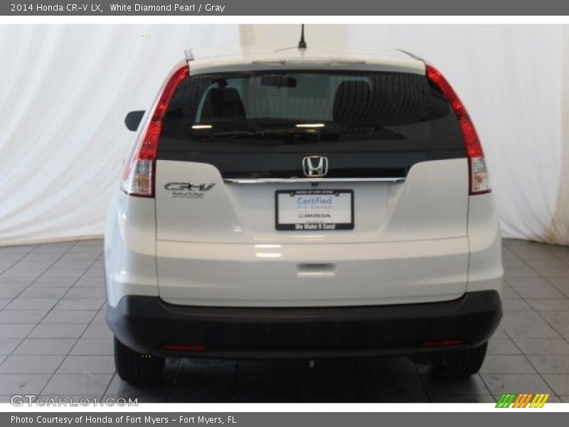 White Diamond Pearl / Gray 2014 Honda CR-V LX