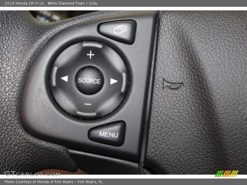 White Diamond Pearl / Gray 2014 Honda CR-V LX