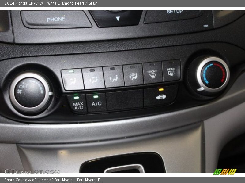 White Diamond Pearl / Gray 2014 Honda CR-V LX