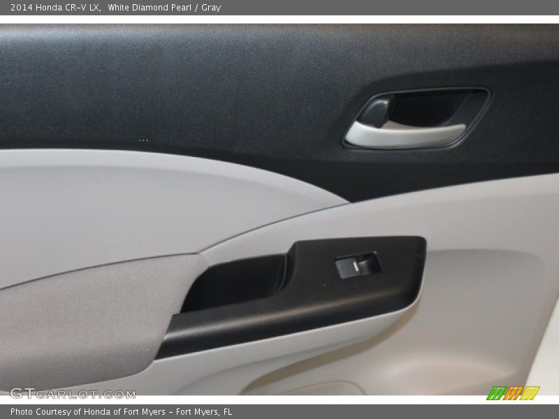 White Diamond Pearl / Gray 2014 Honda CR-V LX