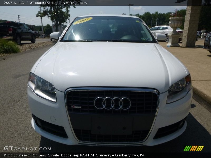 Ibis White / Ebony 2007 Audi A4 2.0T quattro Sedan