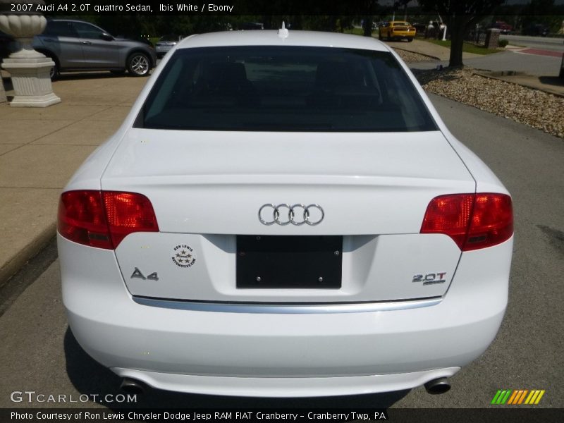 Ibis White / Ebony 2007 Audi A4 2.0T quattro Sedan