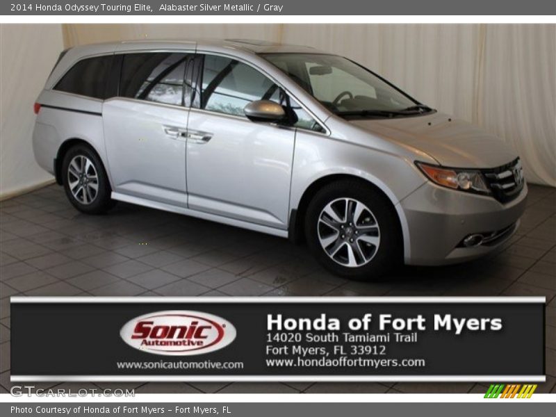 Alabaster Silver Metallic / Gray 2014 Honda Odyssey Touring Elite