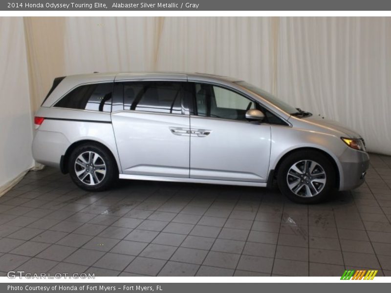 Alabaster Silver Metallic / Gray 2014 Honda Odyssey Touring Elite