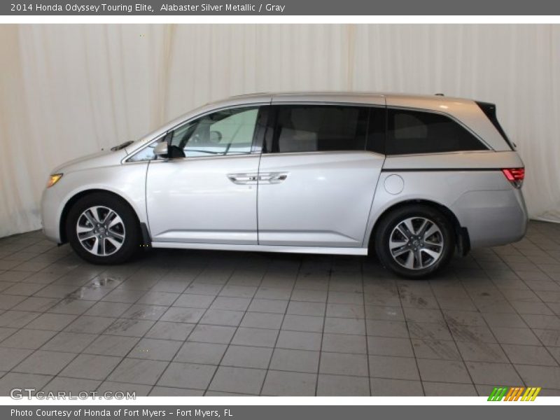 Alabaster Silver Metallic / Gray 2014 Honda Odyssey Touring Elite