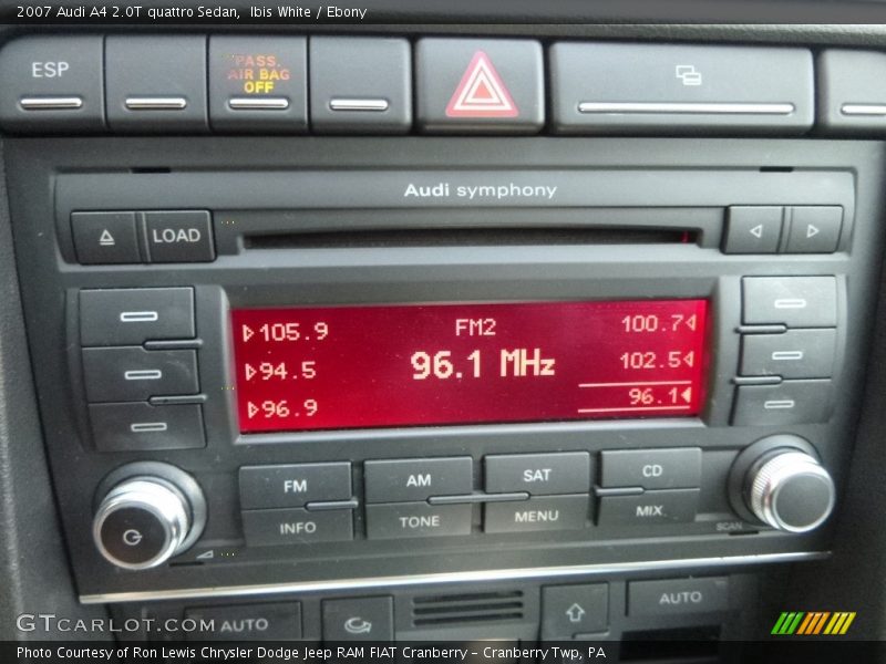 Ibis White / Ebony 2007 Audi A4 2.0T quattro Sedan