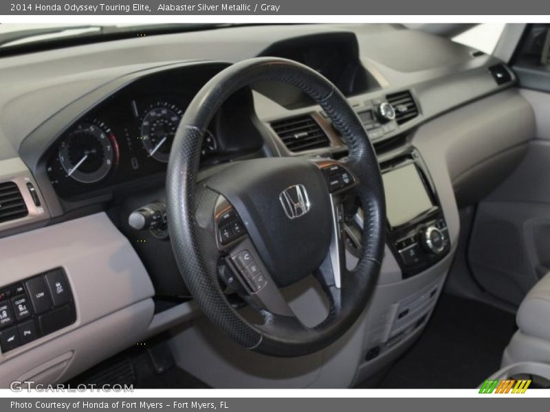 Alabaster Silver Metallic / Gray 2014 Honda Odyssey Touring Elite