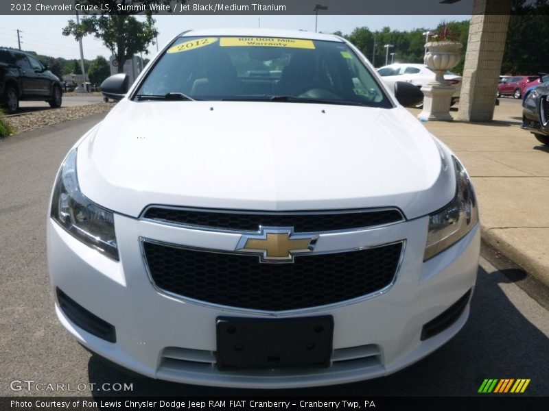 Summit White / Jet Black/Medium Titanium 2012 Chevrolet Cruze LS