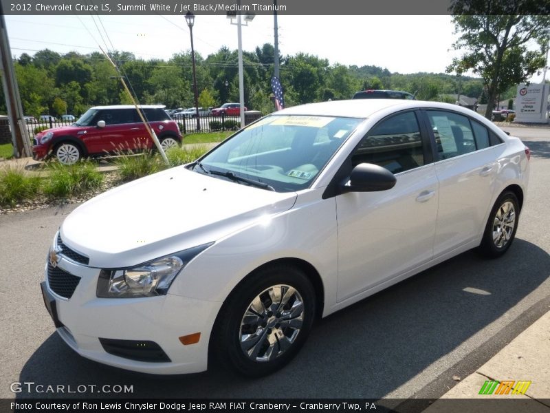 Summit White / Jet Black/Medium Titanium 2012 Chevrolet Cruze LS