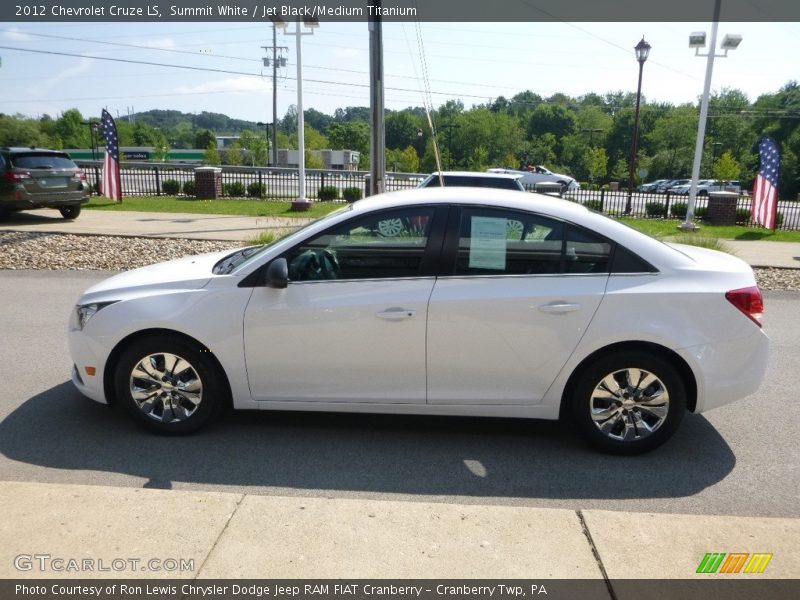 Summit White / Jet Black/Medium Titanium 2012 Chevrolet Cruze LS