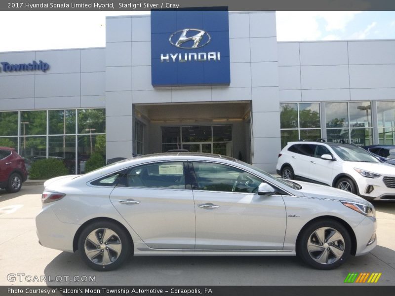 Starlight Silver / Gray 2017 Hyundai Sonata Limited Hybrid