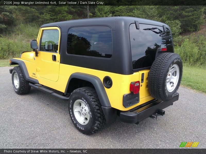 Solar Yellow / Dark Slate Gray 2006 Jeep Wrangler Unlimited 4x4